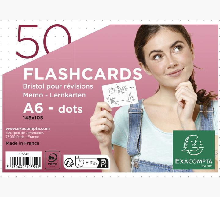 Actual product image Exacompta Index cards (148 x 105 mm, 205 g/m², 50 x)