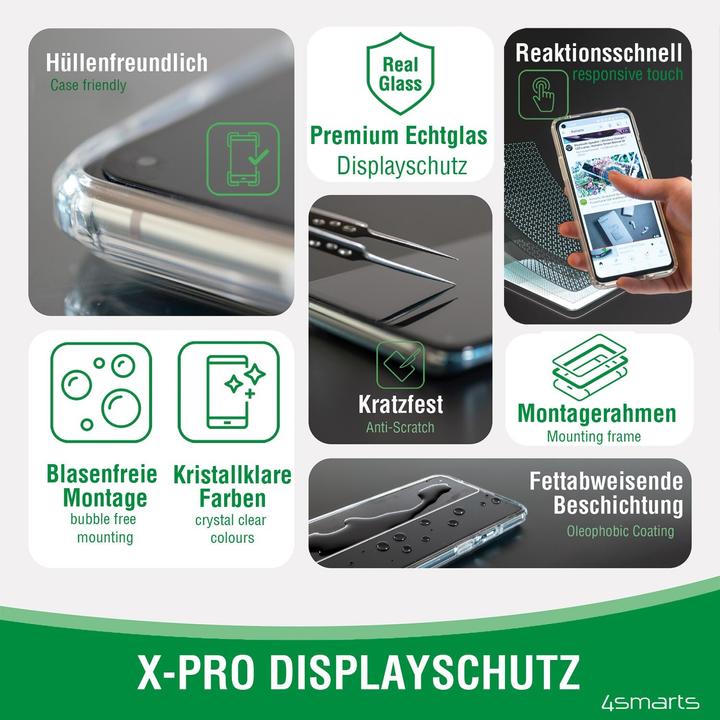 Immagine prodotto 4smarts Pellicola protettiva Second Glass X-Pro Full Ultrasonix Galaxy S22+ (1 Pezzo/i, Samsung Galaxy S22+)