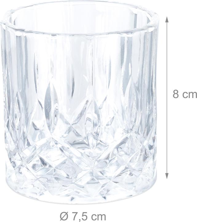 Produktbild Relaxdays Gläser 4er Set (2.50 dl, 4 x, Whiskygläser)