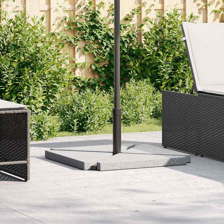 Actual product image VidaXL Parasol weight plates 4 pcs. Grey granite triangular 14 kg