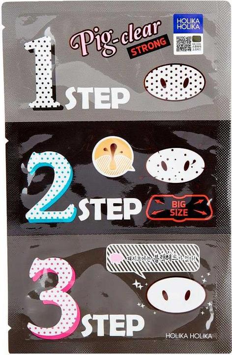 Actual product image Holika Holika Pig Nose Clear Black Head 3 Step Kit Strong