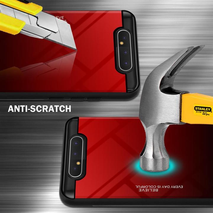 Productafbeelding Cadorabo TPU 2 kleuren glasdekking (Samsung Galaxy A80)