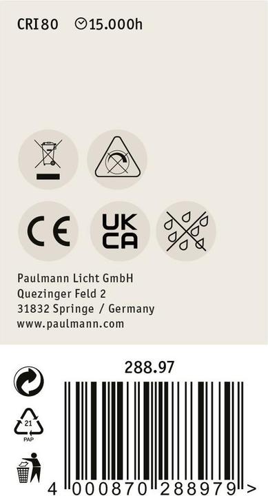 Actual product image Paulmann LED Drop B22d (B22d, 4.70 W, 470 lm, 1 x, F)