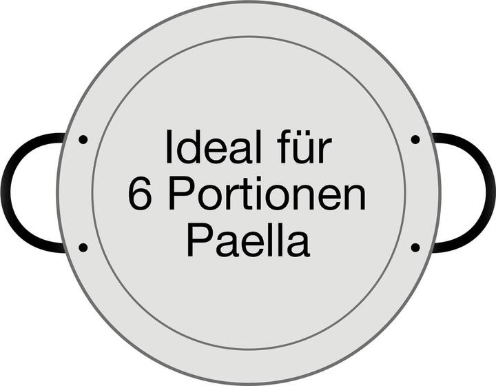 Actual product image All'Grill Paella pan polished steel Ø 34 cm (34 cm, Paella pan, Steel)