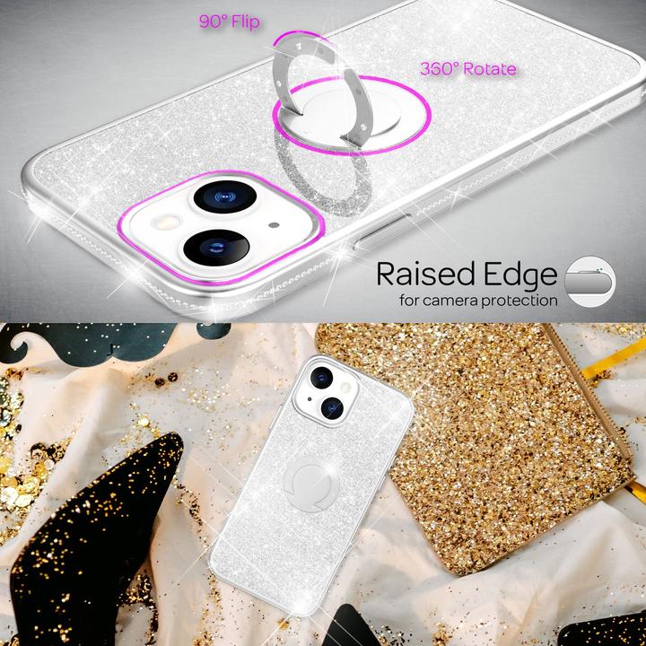 Produktbild Nalia Ring Glitzer Silikon Hülle (Apple iPhone 13)