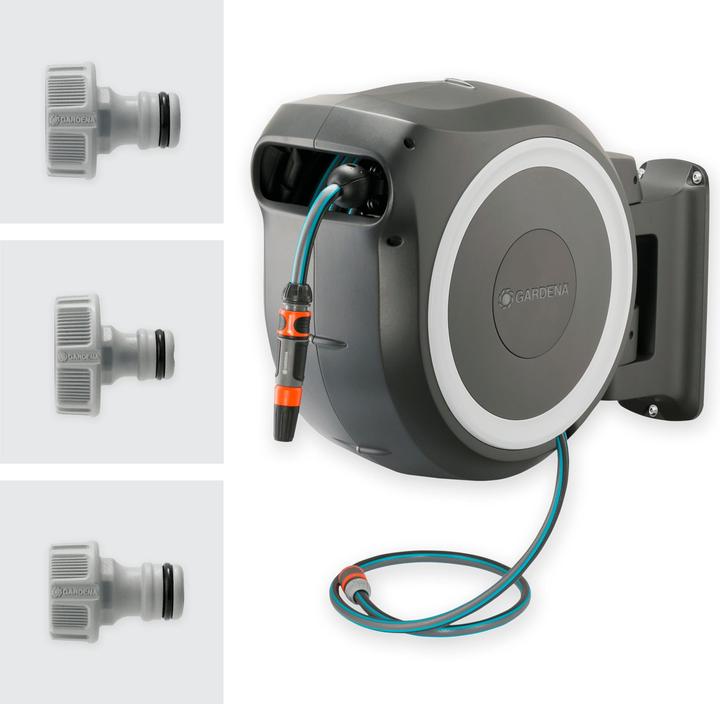 Actual product image Gardena 18622-33 Wall-mounted hose box RollUp M/L 25m (25 m)