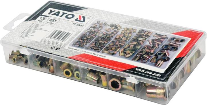 Actual product image Yato Rivet nuts steel set M3-M10 150 pieces