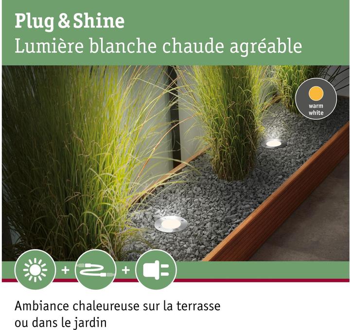 Immagine prodotto Paulmann Luce da incasso a pavimento Plug & Shine (450 lm, IP65)