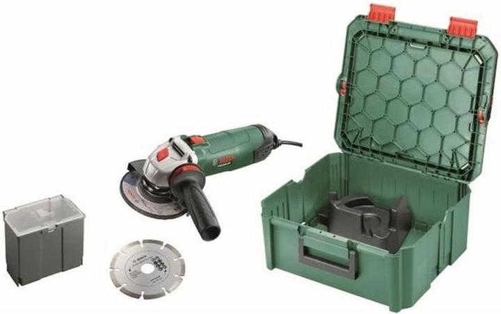 Actual product image Bosch Home & Garden PWS 850-125 + Haakse slijpmachine SystemBox - 850 W - Incl. antivibratiehandgreep, diamantdoorslijps (125 mm)