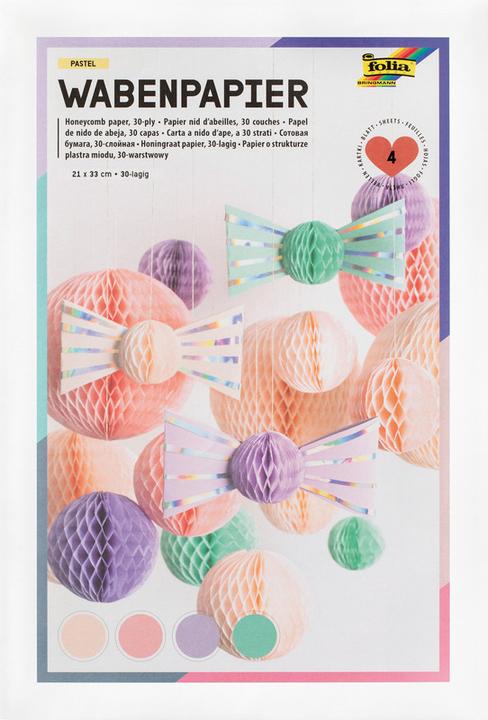 Image du produit Folia Wabenpapier 30-lagig, 4 Blatt (4 x)