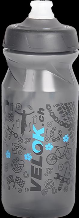 Actual product image Zefal Bidon SENSE PRO 65 screw cap LockCap 650 ml smoked black Design Velok.ch (0.65 l)