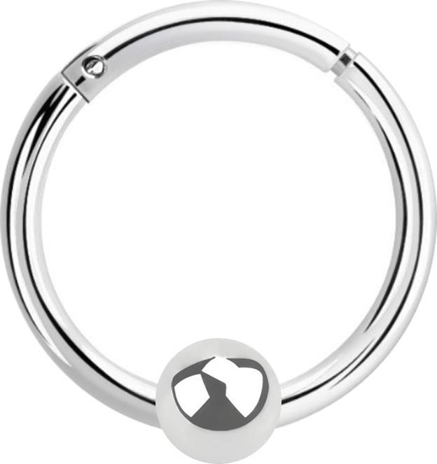 Immagine prodotto Star Piercing Anello a micro segmenti pieghevole in argento con pallina (senza ottone, Argento 925)