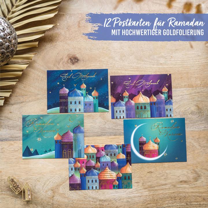 Actual product image Papierdrachen 12 Ramadan Postcards Colourful (12 pcs.)