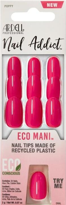 Ardell Nail Addict Eco Mani Poppy 30 Stk (Kunstnägel)