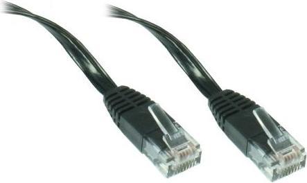 Produktbild Varia Patchkabel, Cat. 5e, U/UTP, FLACHKABEL, schwarz, 3m (UTP, U/UTP, CAT5e, 3 m)