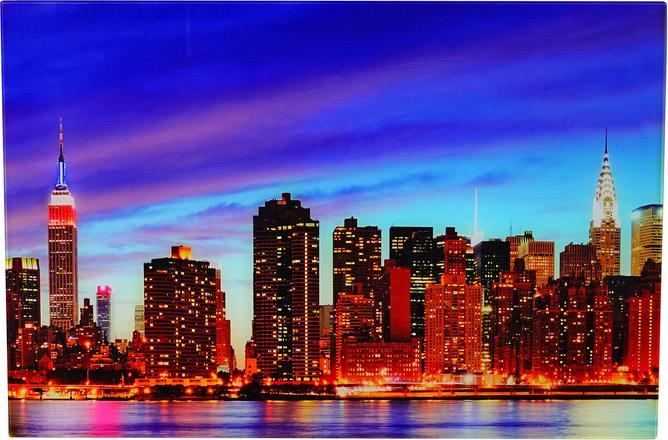 Actual product image Swisshandel24 Glass picture, wall picture poster motif, 40x60cm - New York (40 x 60 cm)