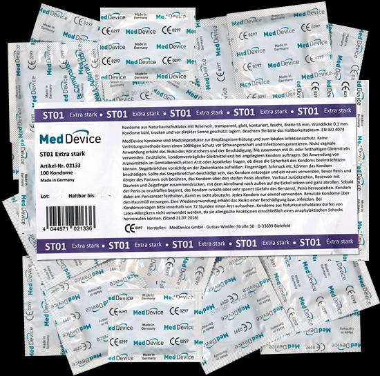 Produktbild Ritex MedDevice «ST01 Extra Stark» 100 starke Profi-Kondome mit sympathisch angenehmen Geruch (100 Stk.)