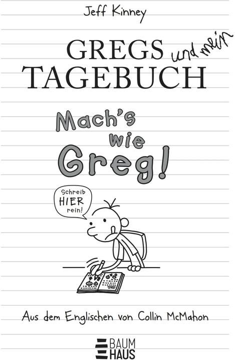 Produktbild Gregs Tagebuch - Mach's wie Greg! (Deutsch, Jeff Kinney, 2024)