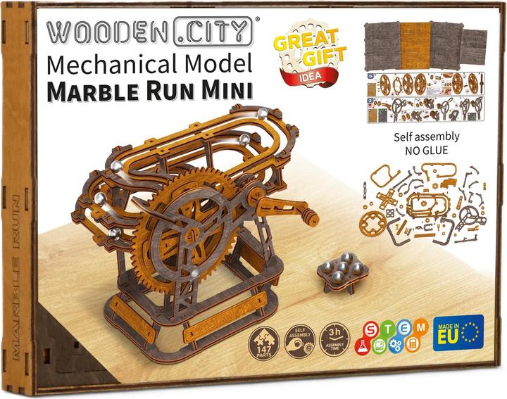 Produktbild WoodenCity WOODEN CITY 3D Holzpuzzle BALL RAILWAY mini 147 Teile