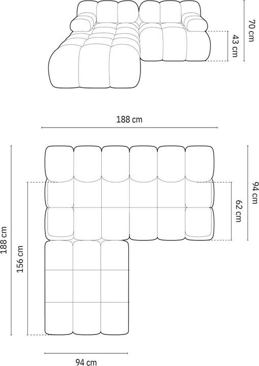 Produktbild Micadoni Bellis (2-Sitzer, 3-Sitzer, 4-Sitzer)