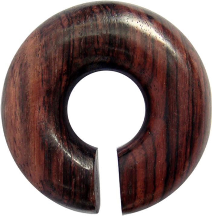 Produktbild Star Piercing Ohrgewicht Donut klein aus Narra Holz (ohne Messing, Organisch)