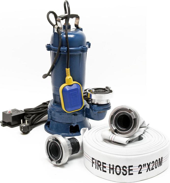 Produktbild Wiltec Schmutzwasserpumpe 10.000 l/h 550 W Tauchpumpe & Schlauch Baupumpe (Schmutzwasserpumpe)