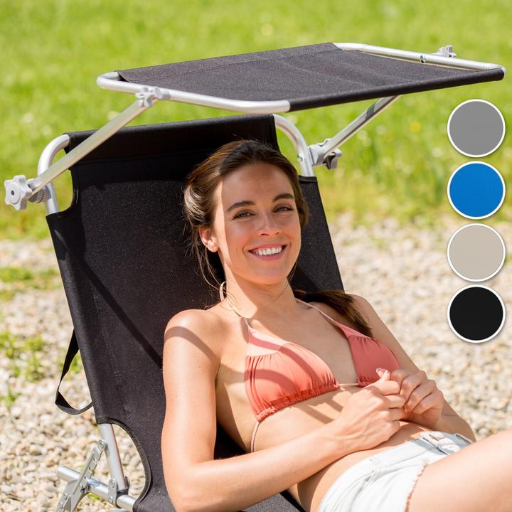 Immagine prodotto tectake lettino prendisole, regolabile in 4 posizioni (190 cm)