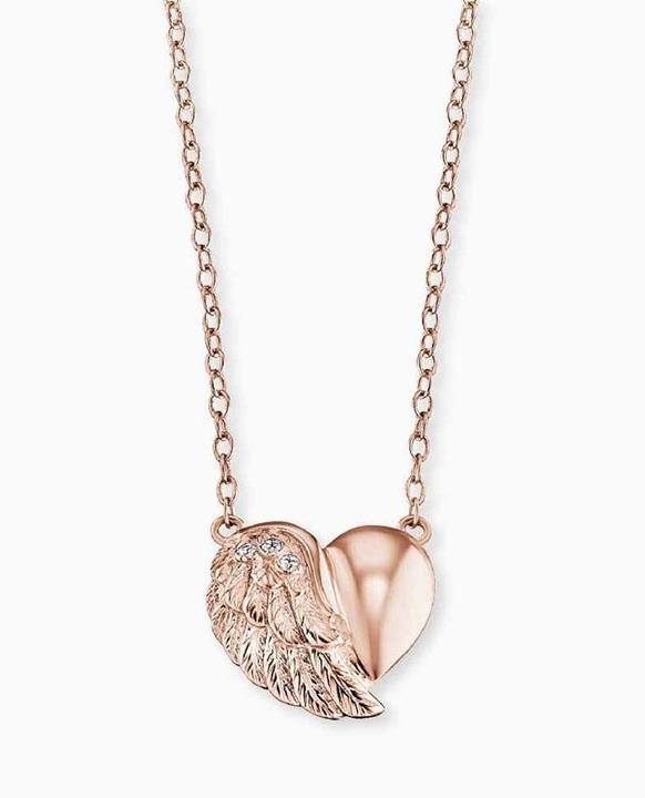 Immagine prodotto Engelsrufer Collana Cuore Ali Rosé Oro (Argento 925, 44 cm)