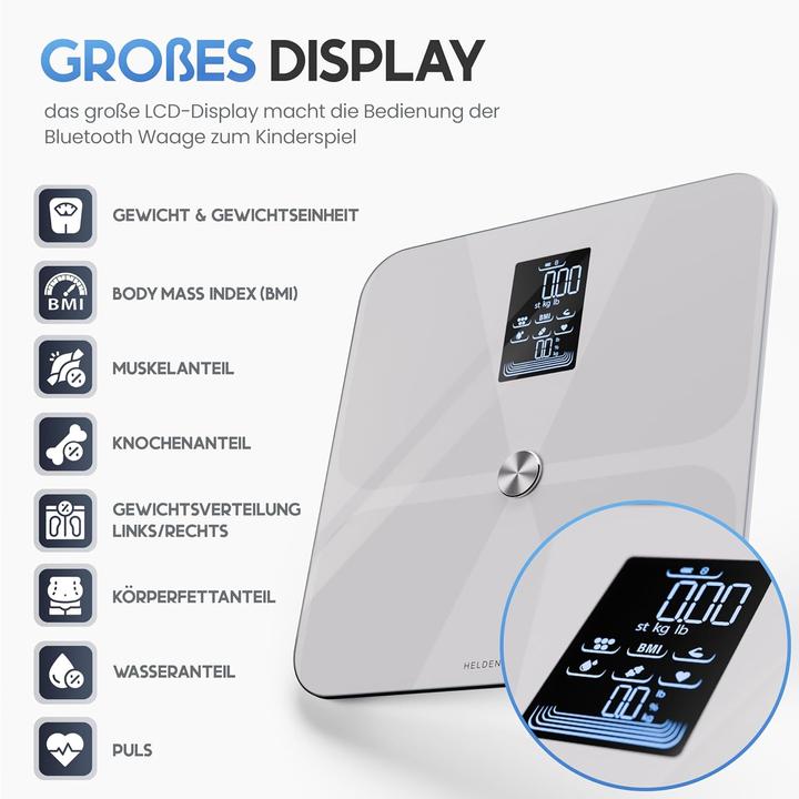 Image du produit Heldenwerk Körperfettwaage (180 kg)