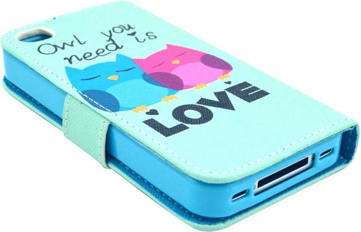Produktbild König Design Handyhülle Tasche für Handy Apple iPhone 4 / 4s Eulen Paar Love (LG G4s, Apple iPhone 4)