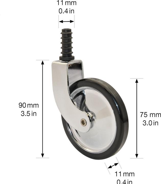 Actual product image Wagner System Servierwagen-Lenkrollen