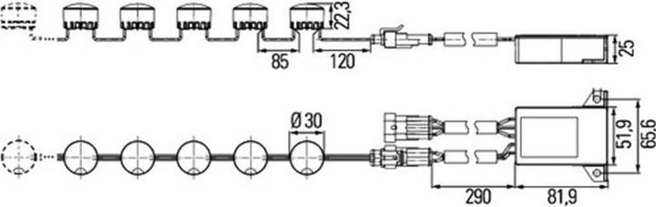 Actual product image Hella Daytime running light LEDayFlex
