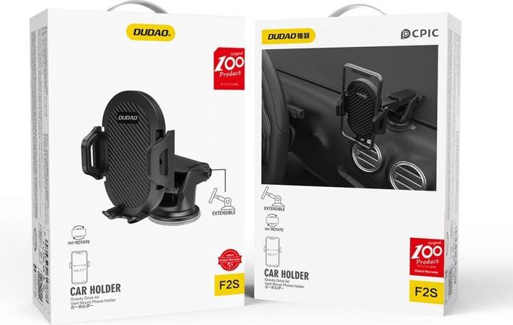 Actual product image Dudao F2S Car Gravity Mount for Dashboard (Black)