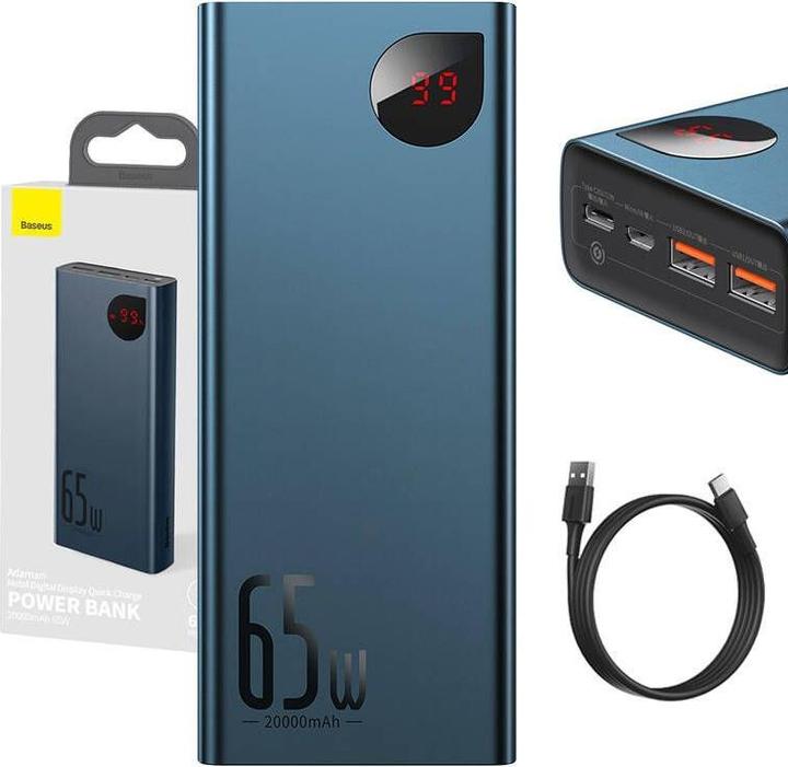 Actual product image Baseus Adaman Series (20000 mAh, 65 W, 74 Wh)