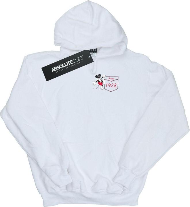 Actual product image Disney Mens Mickey Mouse Faux Pocket Since 1928 Hoodie (S)