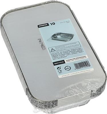 Produktbild Papstar Aluminium-Schale, eckig mit Deckel (10 x)