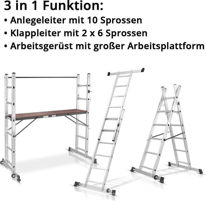 Produktbild Stahlwerk Leitergerüst LG-270 ST (Mehrzweckleiter, 147.50 cm)