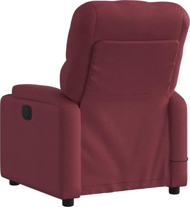 Actual product image VidaXL Massage chair wine red fabric,Colour: Wine red,Material: Fabric