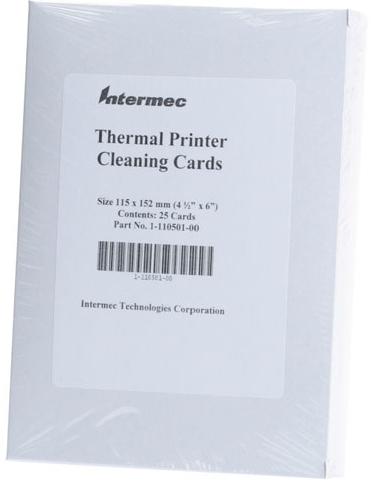 Produktbild Intermec Reinigungskarte für 4 ' breite Industriedrucker 25 Karten pro Karton