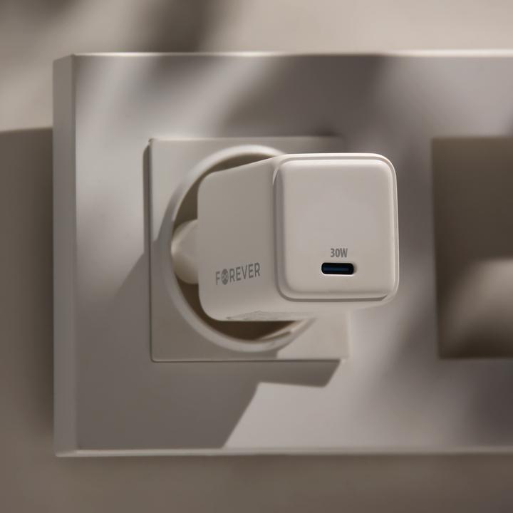 Actual product image Forever TC-08-30C GaN PD QC charger 1x USB-C 30W white (30 W)