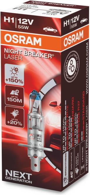Image du produit Osram Laser de rupture de nuit (H1)