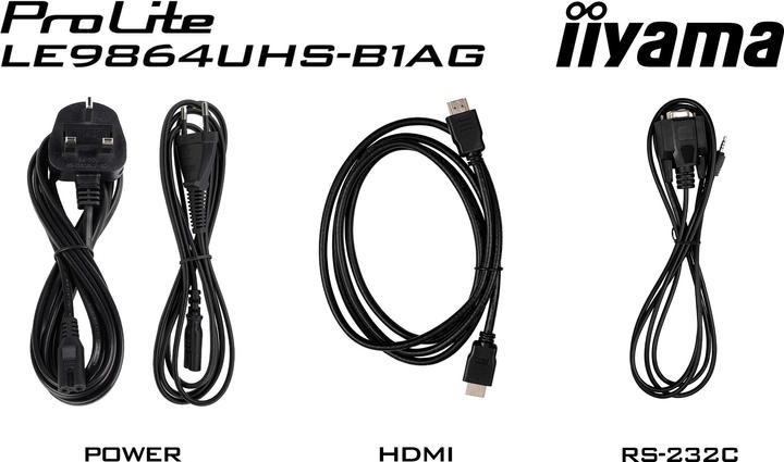 Produktbild iiyama 247.7cm(97,5") LH9864UHS-B1AG 16:9 2xHDMI+USB-C (Speditionsversand) (3840 x 2160 Pixel, 98")