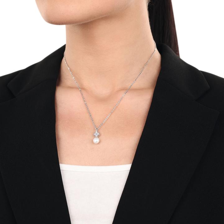 Produktbild Amor Anhänger für Damen, 925 Sterling Silber, Zirkonia synth., Süsswasserzuchtperle (Silber 925)