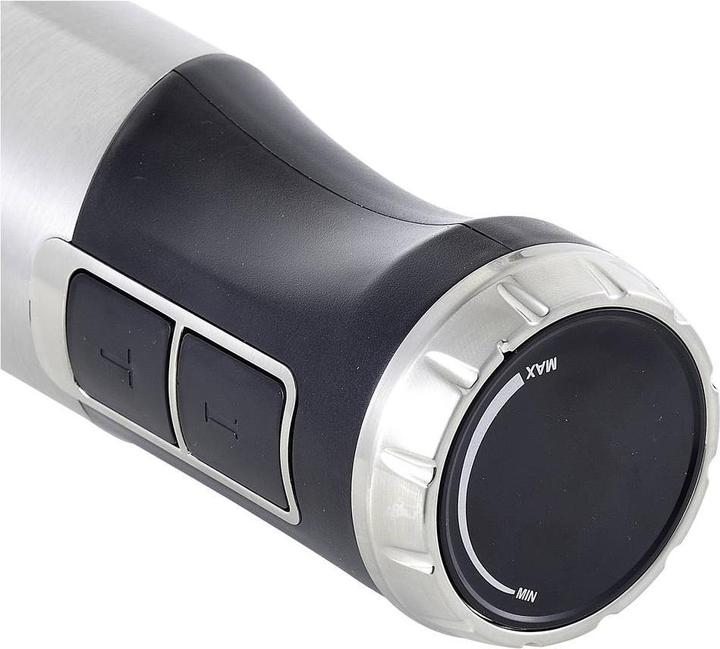 Actual product image MasterPRO Hand blender 1000W with measuring beaker, with blender jug Black/stainless steel, transparent