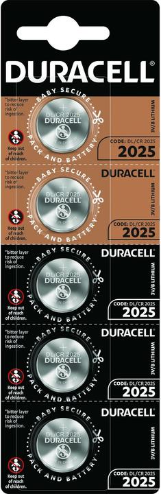 Image du produit Duracell Pile DL2025, CR2025, blister de 5 pièces (5 pcs, CR2025)