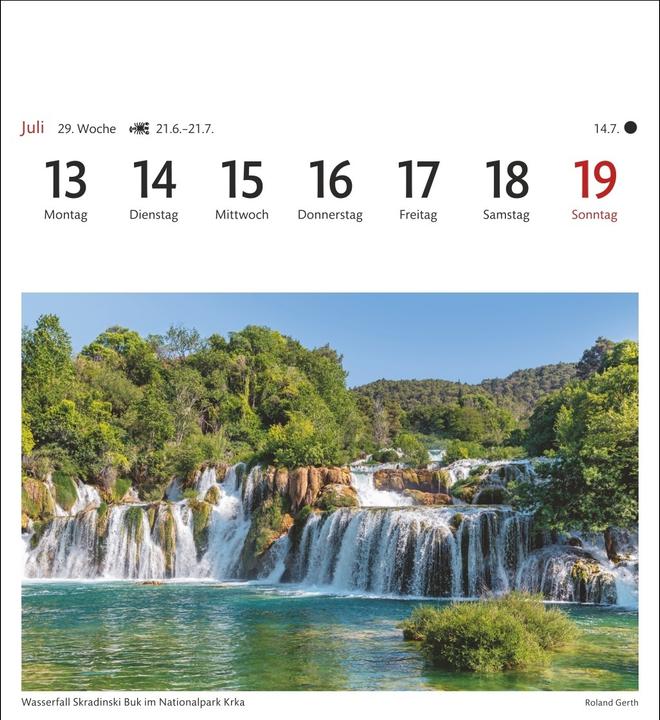 Actual product image Harenberg Kroatien Sehnsuchtskalender 2026 - Wochenkalender mit 53 Postkarten (German)