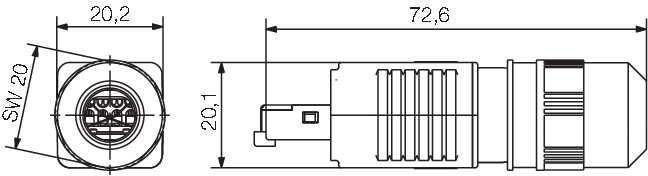 Image du produit Weidmüller Varient 4 IP67 RJ45 tool free plug