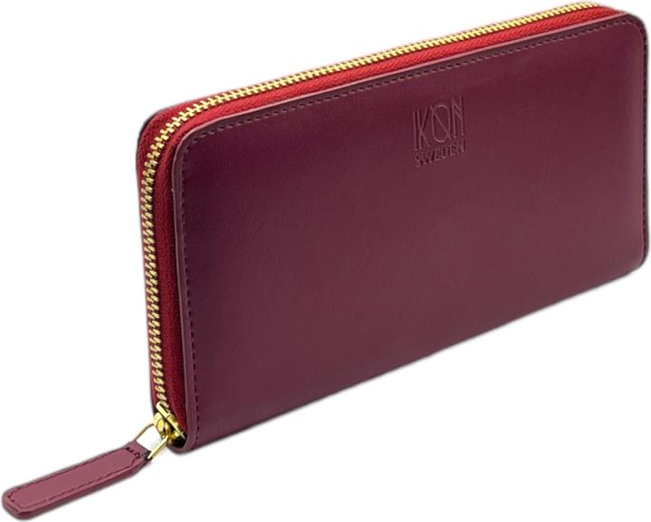 Image du produit Ikon Sweden Portefeuille grand format en cuir de pomme Kivik avec fermeture éclair