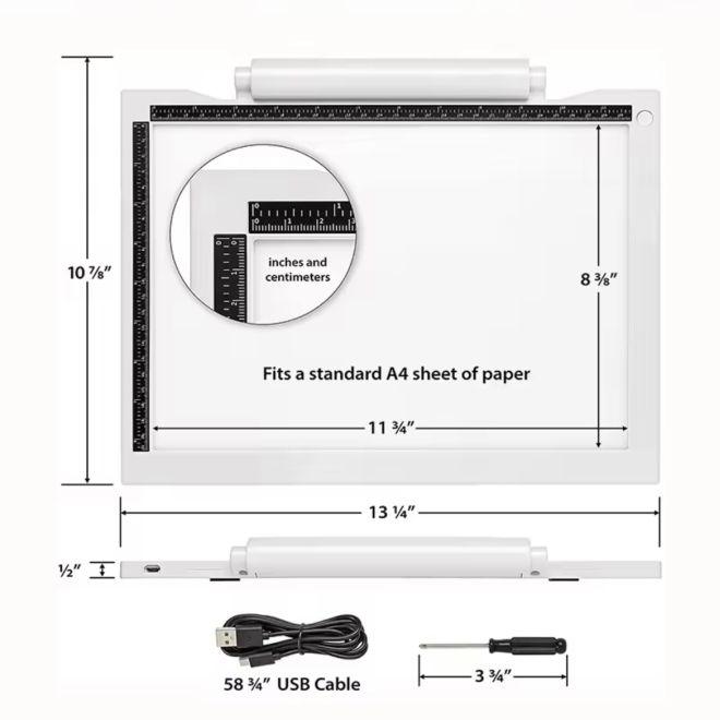 Produktbild MU Classic LED Leuchttisch A4 mit 3 Helligkeitsstufen