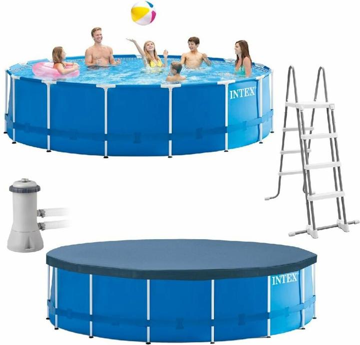 Produktbild Intex Metal Frame Pool Komplett Set (Ø 457 x 122 cm)